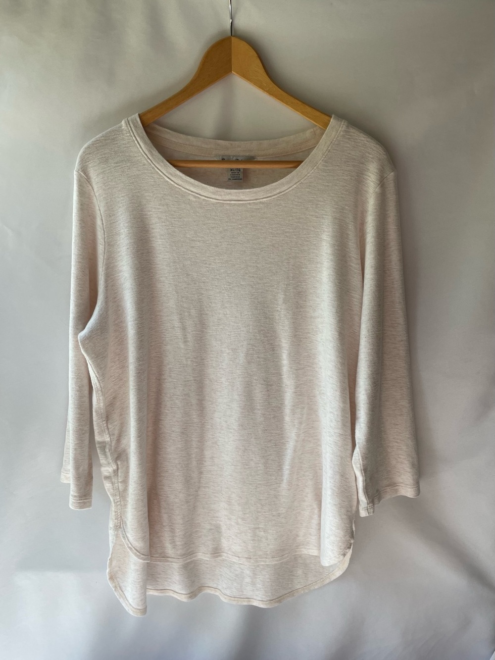 Tommy Bahama Women's Cream Long Sleeve Scoop Neck Top Sz XL